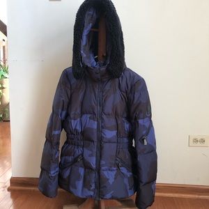 Coach camouflage down jacket.